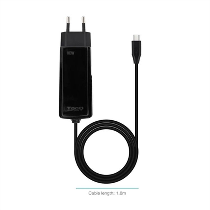 Chargeur d'ordinateur portable TooQ TQLC-USBCGAN100PD-C 1,8 m