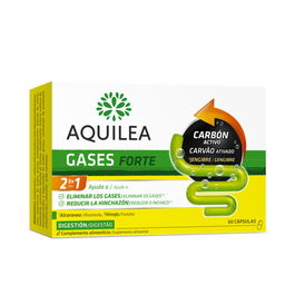 Aquilea Capsules de Charbon Actif - Anti-Ballonnement et Gaz Intestinaux - 60 Unités