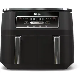 Ninja AF200EU - Friteuse sans huile Air Fryer - Double cuve de 7,6 L - 4 programmes de cuisson - Puissance 2400 W