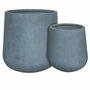 BigBuy Garden Set de 2 pots de fleurs Samos Gris 60 x 60 x 60 cm