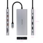 Hub USB NANOCABLE Hub 12en1 Gris 18 cm