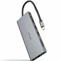 Hub USB NANOCABLE Hub 12en1 Gris 18 cm