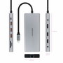 Hub USB NANOCABLE Hub 12en1 Gris 18 cm