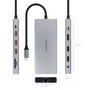 Hub USB NANOCABLE Hub 12en1 Gris 18 cm
