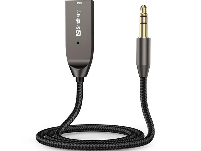 Sandberg Wireless Audio Link USB - Adaptateur Bluetooth USB vers AUX 3.5mm pour Voiture, Enceintes, Amplificateur - Micro Intégré pour Appels Mains Libres
