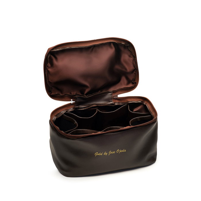 Gold By Jose Ojeda Trousse de toilette CARRY-ALL CLASSIC en simili cuir - Trousse de voyage, organisateur pour maquillage et essentielles