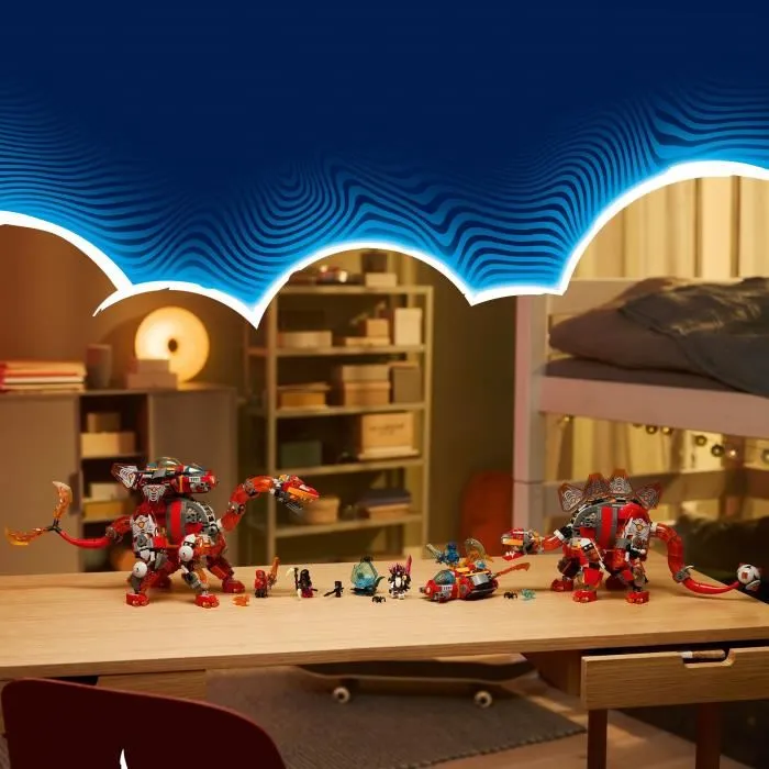 LEGO 71514 DreamZzz Le Vaisseau-Dino, Jouet de Construction 2-en-1 Transformable avec 4 Minifigurines, Cadeau pour Enfants à partir de 9 ans