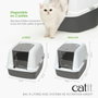 Catit Maison de toilette AirSift Regular grise