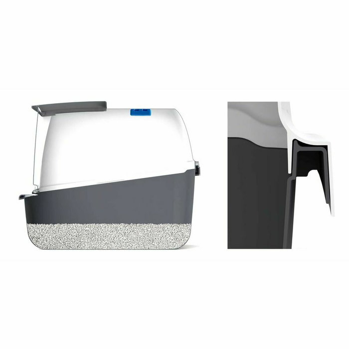 Catit Maison de toilette AirSift Regular grise