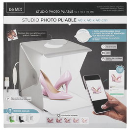 Be Mix Boîte de lumière photo pliable 40 cm