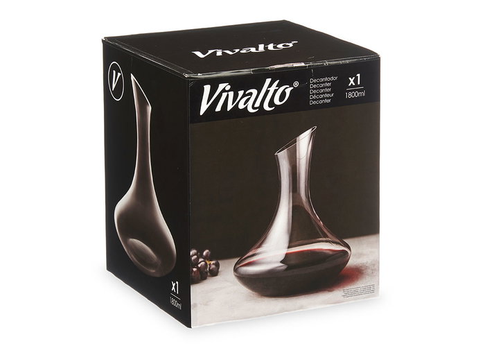 Vivalto Carafe à Vin en Verre Transparent 1,8L 19x24x19cm Décanteur (Set de 6) Vivalto Carafe à Vin en Verre Transparent 1,8L 19x24x19cm Décanteur (Set de 6)