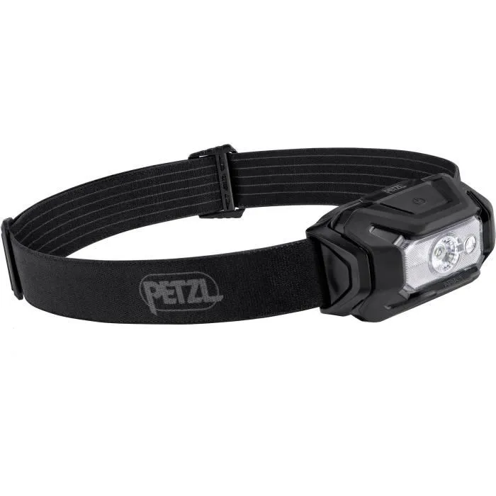 Petzl - Lampe frontale ARIA 1, 350 lumens, éclairage RGB, étanche, 3 piles AAA incluses, Noir Petzl - Lampe frontale ARIA 1, 350 lumens, éclairage RGB, étanche, 3 piles AAA incluses, Noir