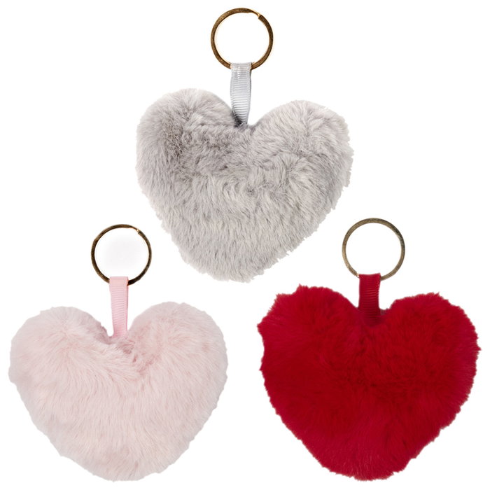 The Concept Factory Porte-clés Cœur en Peluche