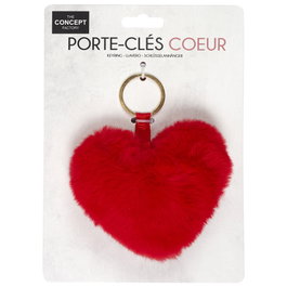 The Concept Factory Porte-clés Cœur en Peluche