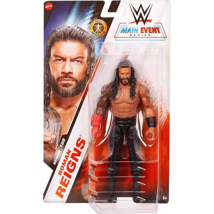 Mattel WWE Figurine Action Main Event Series Roman Reigns 15.24 cm avec 14 Points d'Articulation - JGD40