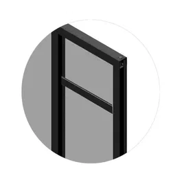 Optimum Kit lattes horizontales - Verrière fixe - H50 x L30 cm - Noir