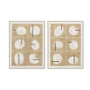 Home ESPRIT Toile ESPRIT Blanc Noir Beige Moderne Avec relief Urbaine 90 x 4 x 120 cm (2 Unités)