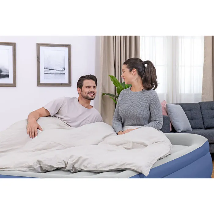 Bestway Matelas gonflable camping 2 places King avec pompe électrique intégrée - Charge max 300 kg, soutien ergonomique