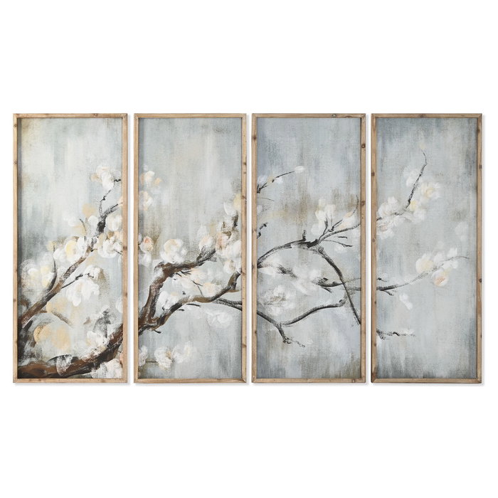 Home ESPRIT Lot de 4 Cadres Fleur de Cerisier Oriental Sapin et MDF Home ESPRIT Lot de 4 Cadres Fleur de Cerisier Oriental Sapin et MDF