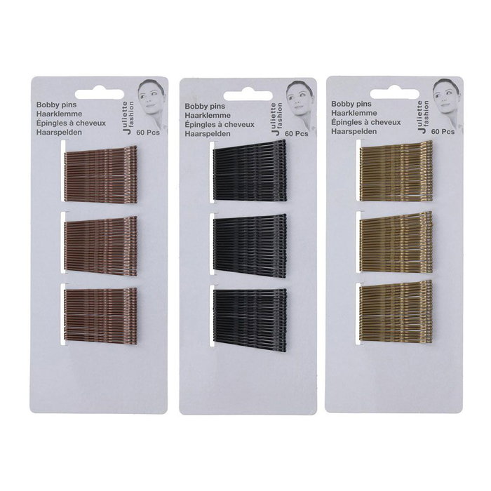 Basics Set de 60 épingles à cheveux Juliette Fashion couleurs assorties