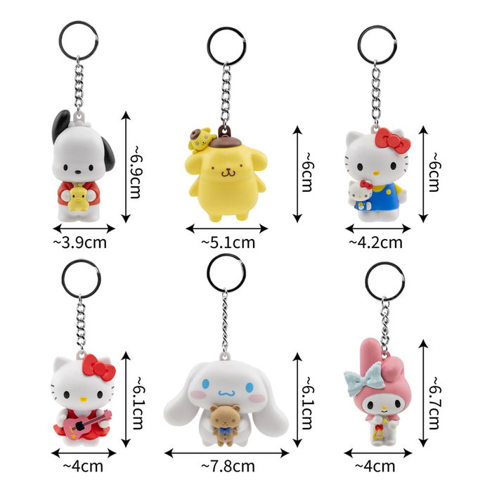 YuMe Toys Présentoir de 12 porte-clés Pocket Hero Hello Kitty and Friends Sanrio
