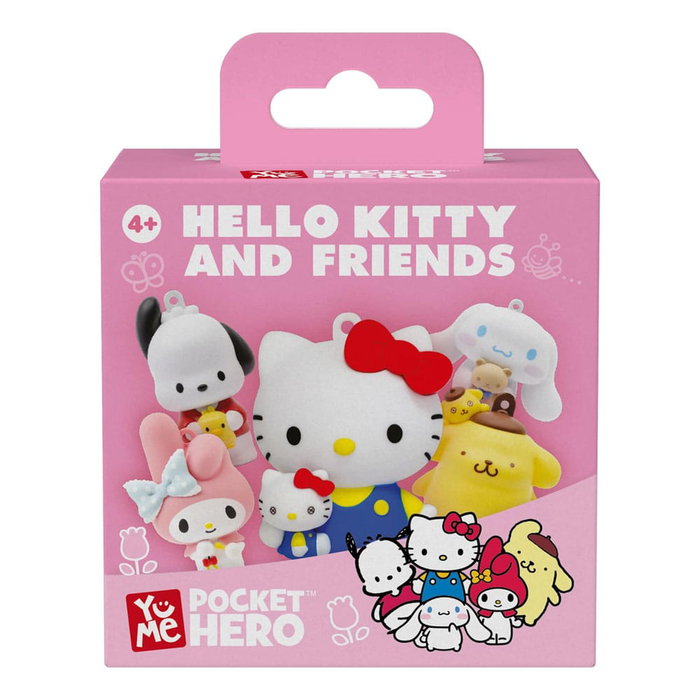 YuMe Toys Présentoir de 12 porte-clés Pocket Hero Hello Kitty and Friends Sanrio