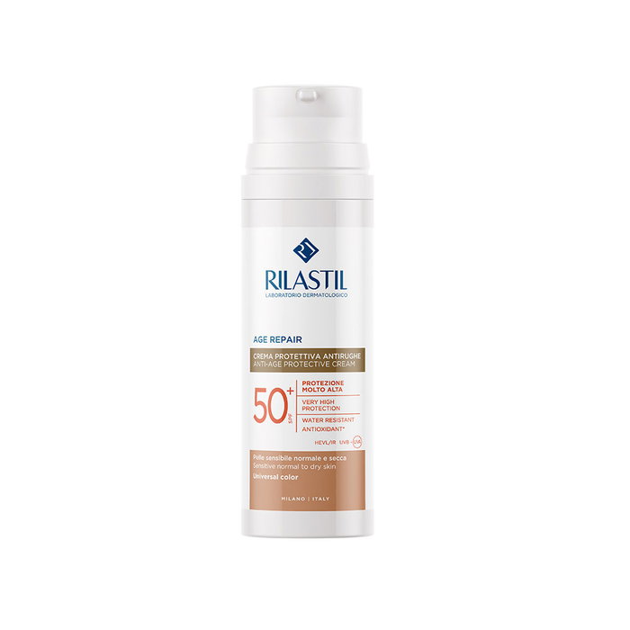 Rilastil SUN SYSTEM AGE REPAIR COLOR SPF50+ 50ml Crème Solaire Anti-Âge avec Couleur