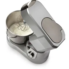 Robot de Cuisine Pro Domo DO9079KR, 1500 W, bol 6.7 L inox, vitesse variable + pulse, avec accessoires (fouet, crochet pétrin), gris