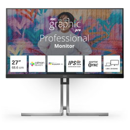 AOC Q27U3CV Graphic Pro Moniteur 27 pouces QHD IPS Noir