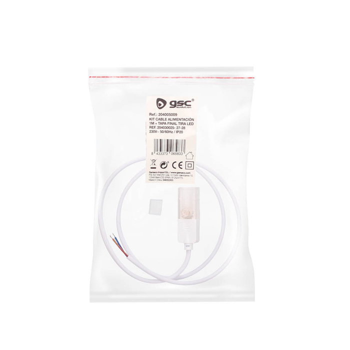 GSC Evolution Kit câble d'alimentation 1M + capuchon de terminaison pour ruban LED GSC Evolution Kit câble d'alimentation 1M + capuchon de terminaison pour ruban LED