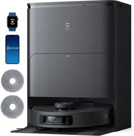 Ecovacs Deebot T30s Pro Gen2 - Robot Aspirateur Laveur avec Station Autonettoyante OMNI - 13500 Pa, Nettoyage à l'Eau Chaude 70°C, Brosse ZeroTangle, IA AIVI 3D 2.0