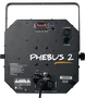 ALGAMLIGHT Phebus2 - Projecteur LED Laser Combo 3 en 1 Derby, Stroboscope et Laser avec DMX - 66W pour Effets Lumière