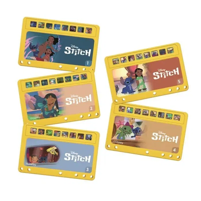 Clementoni Mes histoires en images - Stitch - Cartouches de recharge avec 5 histoires et projections pour Projecteur & Conteur 2.0 Disney
