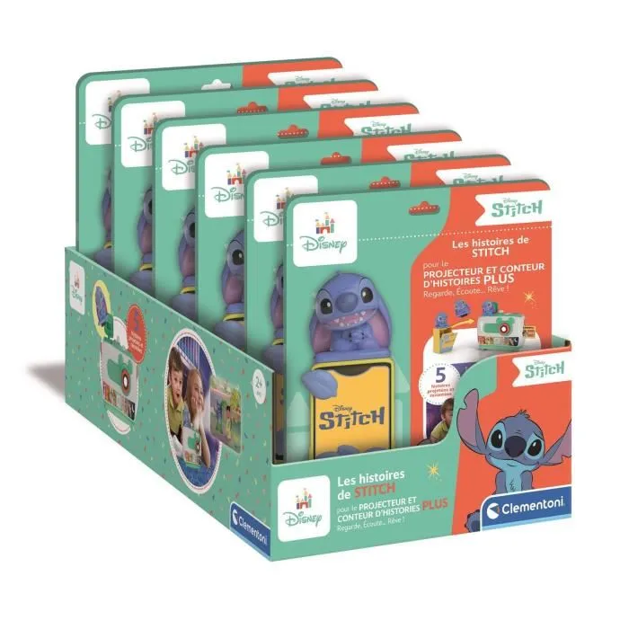 Clementoni Mes histoires en images - Stitch - Cartouches de recharge avec 5 histoires et projections pour Projecteur & Conteur 2.0 Disney
