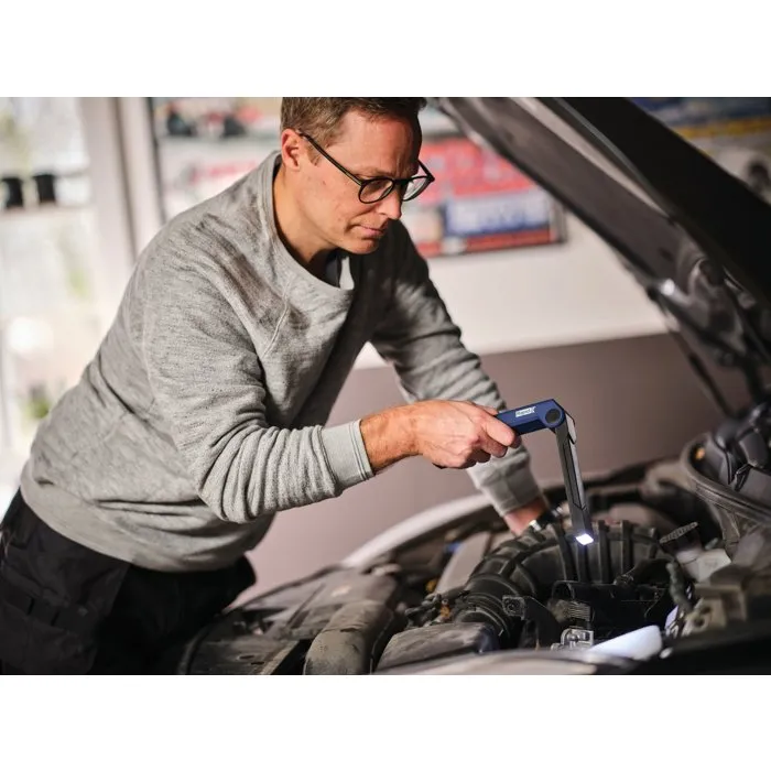 Rapid Lampe de travail LED portable The Mechanic - 500 Lumens - Bras pliable et magnétique - Batterie rechargeable micro-USB - (5001733)