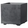 Deroma Cube Millennium R - Pot de fleurs carré avec réserve d'eau - 25 x 25 cm, anthracite - Matière recyclée, résistant au gel et aux UV - Volume 10 L