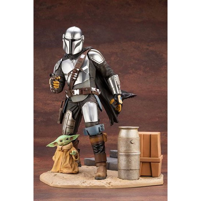 Kotobukiya Figurine Star Wars The Mandalorian 27cm avec Grogu - PVC de Collection