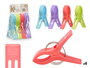 Arte Regal Lot de 4 pinces assorties couleurs (9,5 x 16 x 8 cm) bleu violet rose vert (Set de 24)
