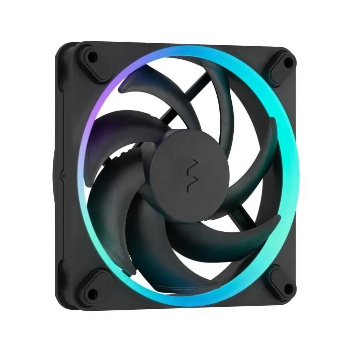 Fractal Design Momentum 12 RGB - Ventilateur PC 120mm avec Anneau ARGB Gen 2, Contrôle PWM, Roulement FDB, Pales LCP - Noir
