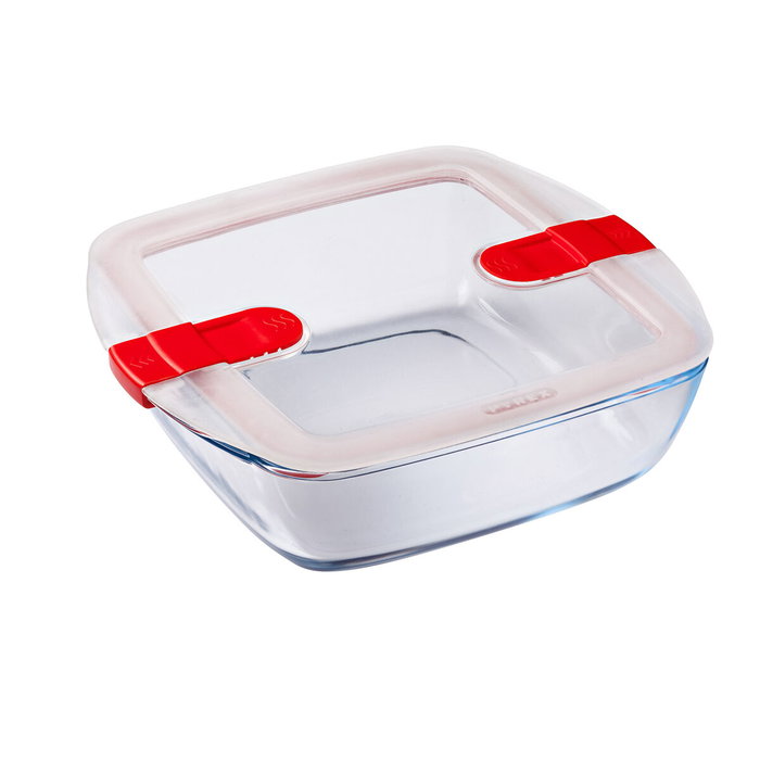 Pyrex Plat Carré Cook & Heat 2,2 L avec Couvercle