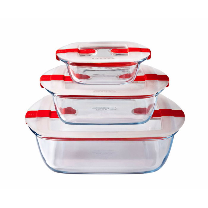 Pyrex Plat Carré Cook & Heat 2,2 L avec Couvercle