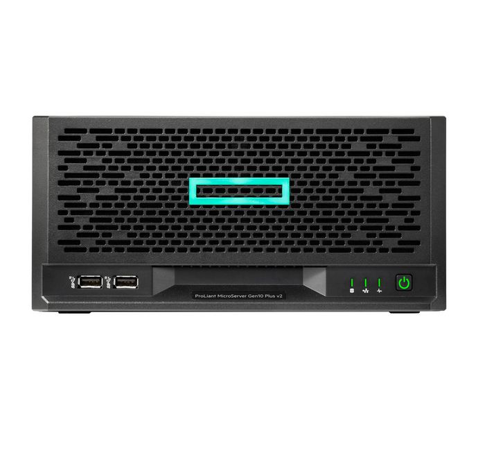 Serveur HPE ProLiant MicroServer Gen10 Plus v2 - Intel Xeon E-2314 (2.8 GHz) - 16 Go DDR4 - 4 baies LFF - RAID logiciel Intel VROC SATA - 1 alimentation externe 180W Serveur HPE ProLiant MicroServer Gen10 Plus v2 - Intel Xeon E-2314 (2.8 GHz) - 16 Go DDR4 - 4 baies LFF - RAID logiciel Intel VROC SATA - 1 alimentation externe 180W