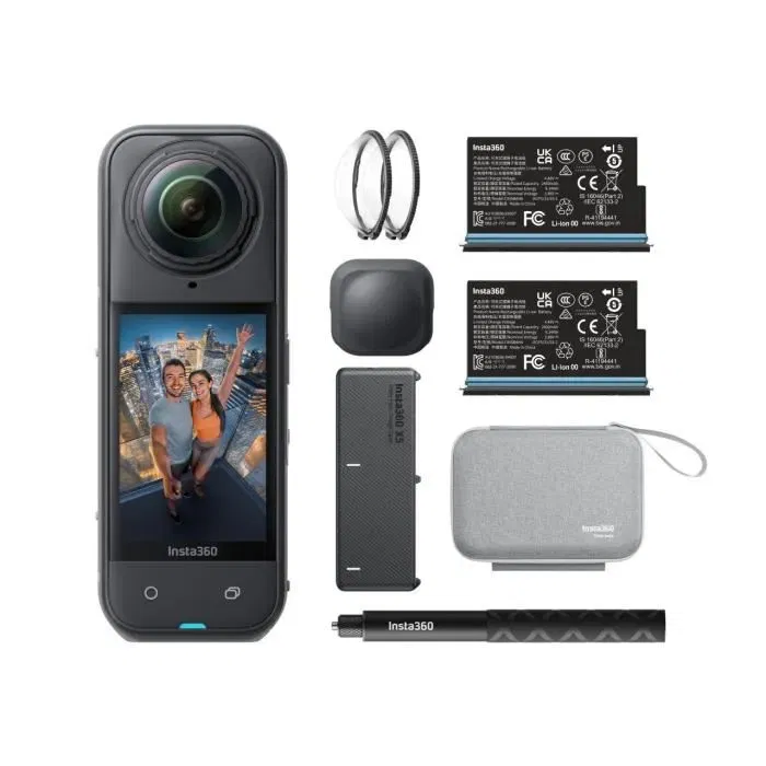 Insta360 X5 Starter Bundle - Caméra d'action 360° 8K avec objectifs remplaçables, son amélioré et autonomie 180 min