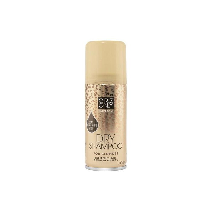 Girlz Only Shampooing sec pour cheveux blonds à l'huile d'argane, apporte fraîcheur et volume entre les lavages, 100 mL Girlz Only Shampooing sec pour cheveux blonds à l'huile d'argane, apporte fraîcheur et volume entre les lavages, 100 mL