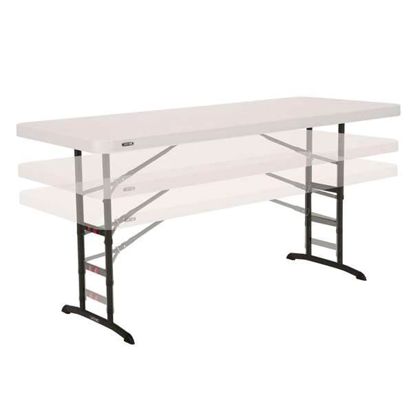 Color Baby Table rectangulaire pliable et réglable en hauteur 183x76 cm (H61-91 cm) - Plastique et acier - Modèles assortis Color Baby Table rectangulaire pliable et réglable en hauteur 183x76 cm (H61-91 cm) - Plastique et acier - Modèles assortis