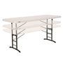Color Baby Table rectangulaire pliable et réglable en hauteur 183x76 cm (H61-91 cm) - Plastique et acier - Modèles assortis