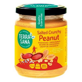 TERRASANA Crème de cacahuète crunchy avec sel de l'Himalaya 250g