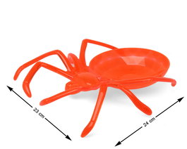 Plat en forme d'araignée rouge 24 cm