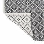 Tapis Blanc Gris 70 % coton 30 % Polyester 120 x 180 cm