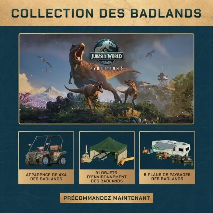 Just For Games Jurassic World Evolution 3 - Jeu de Gestion et Simulation de Parc de Dinosaures pour PlayStation 5
